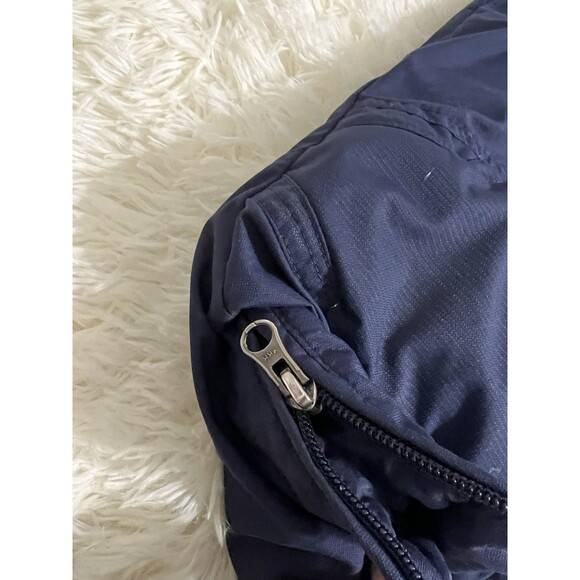 LL Bean Navy Blue  Snowsuit Cold Buster Snow Bibs Zip Fleece Lined 12-18 month - Picture 2 of 7